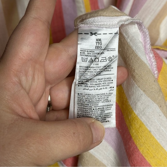 Old Navy Pastel Rainbow Striped Flowy Sleeveless Blouse, Women’s Plus Size 2X - Picture 4 of 8